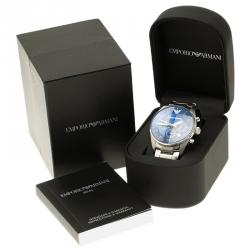 Emporio Armani Blue Stainless Steel AR5860 Men's Wristwatch 43MM