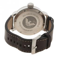 Emporio Armani Silver Stainless Steel AR-5833 Men's Wristwatch 50MM