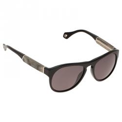 Ermenegildo Zegna Black SZ3653 Wood Panel Round Sunglasses