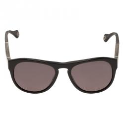 Ermenegildo Zegna Black SZ3653 Wood Panel Round Sunglasses
