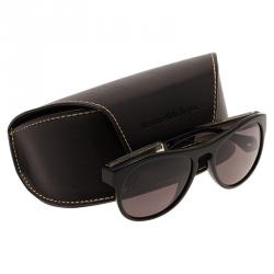 Ermenegildo Zegna Black SZ3653 Wood Panel Round Sunglasses