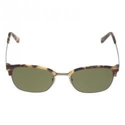 Ermenegildo Zegna Tortoise Frame EZ0047 Half Rimmed Round Sunglasses