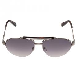 Ermenegildo Zegna Silver and Brown EZ0007 Aviators