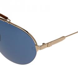 Ermenegildo Zegna Silver and Light Brown EZ0007 Aviators