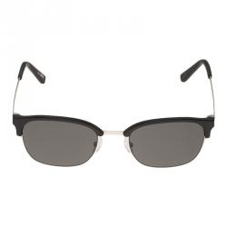 Pre Owned Ermenegildo Zegna Black EZ0047 Half Rimmed Oval Sunglasses