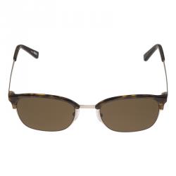 Ermenegildo Zegna Tortoise Frame EZ0047 Half Rimmed Oval Sunglasses