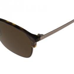 Ermenegildo Zegna Tortoise Frame EZ0047 Half Rimmed Oval Sunglasses