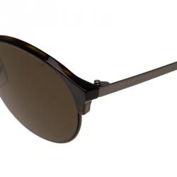 Ermenegildo Zegna Tortoise Frame EZ0046 Half Rimmed Round Sunglasses
