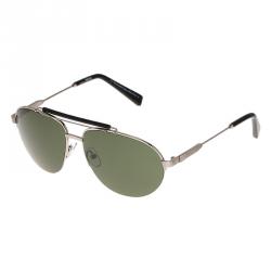 Ermenegildo Zegna Silver and Black EZ0007 Aviators