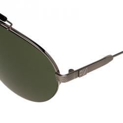 Ermenegildo Zegna Silver and Black EZ0007 Aviators