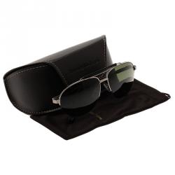 Ermenegildo Zegna Silver and Black EZ0007 Aviators
