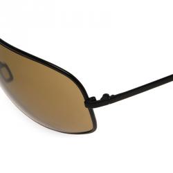 Ermenegildo Zegna Black SZ3124 Foldable Shield Sunglasses