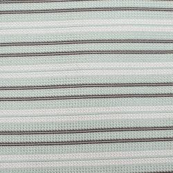 Pre Owned Ermenegildo Zegna Sea Green White and Brown Textured Striped Silk Tie