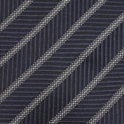 Pre Owned ربطة عنق ايرمنيجيلدو زينيا حرير منقوش مخطط أزرق كحلي وأبيض