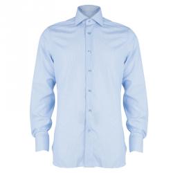 Pre Owned Ermenegildo Zegna Formal Pinstripe Shirt L