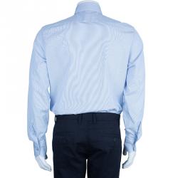 Pre Owned Ermenegildo Zegna Formal Pinstripe Shirt L