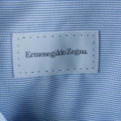 Pre Owned Ermenegildo Zegna Formal Pinstripe Shirt L