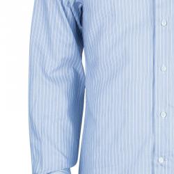 Pre Owned Ermenegildo Zegna Blue Pinstripe Formal Shirt L