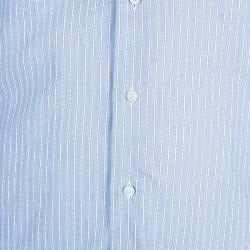 Pre Owned Ermenegildo Zegna Blue Pinstripe Formal Shirt L
