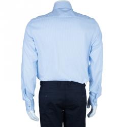 Pre Owned Ermenegildo Zegna Pinstripe Formal Shirt L