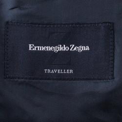 Pre Owned Ermenegildo Zegna Men's Charcoal Traveller Wool Blazer M