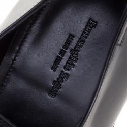 مملوكة مسبقًا حذاء ديربي ايرمنيجيلدو زينيا جلد أسود برباط مقاس 45