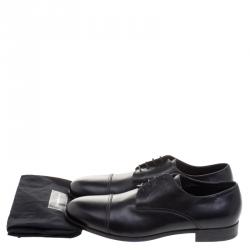 مملوكة مسبقًا حذاء ديربي ايرمنيجيلدو زينيا جلد أسود برباط مقاس 45