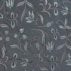 Pre Owned ربطة عنق ايرمنيجيلدو زينيا حرير بطباعة موردة رصاصي ووردي