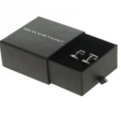 Ermenegildo Zegna Black Stainless Steel Men's Cufflinks