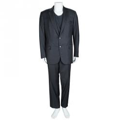 Pre Owned Ermenegildo Zegna Grey Trofeo Regular Fit  Suit XXXL