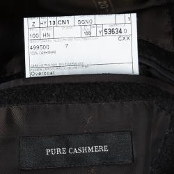 Ermenegildo Zegna Black Cashmere Double Breasted Coat 4XL