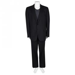 Ermenegildo Zegna Black Wool High Performance Regular Fit Suit 5XL