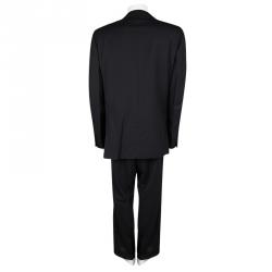 Ermenegildo Zegna Black Wool High Performance Regular Fit Suit 5XL
