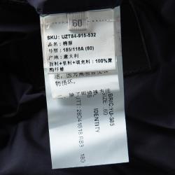 Pre Owned Ermenegildo Zegna Navy Blue Zip Front Wind Breaker Jacket 4XL