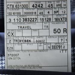 Pre Owned Ermenegildo Zegna Blue and White Houndstooth Pattern Blazer L