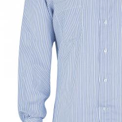 Pre Owned Ermenegildo Zegna Monochrome Pinstripe Formal Shirt M