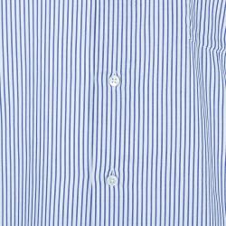 Pre Owned Ermenegildo Zegna Monochrome Pinstripe Formal Shirt M