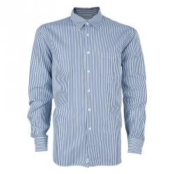 مملوكة مسبقًا Ermenegildo Zegna Men's Pinstripe Monochrome Shirt 3XL