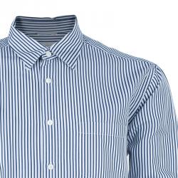 مملوكة مسبقًا Ermenegildo Zegna Men's Pinstripe Monochrome Shirt 3XL