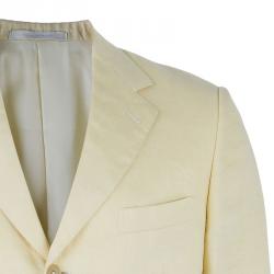 Pre Owned Ermenegildo Zegna Men's Beige Three-Button Blazer EU 52