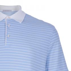 Pre Owned Ermenegildo Zegna Men's Blue Striped Polo Shirt XXL