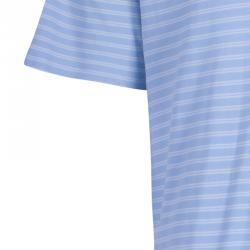 Pre Owned Ermenegildo Zegna Men's Blue Striped Polo Shirt XXL