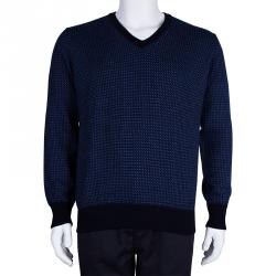 Pre Owned Ermenegildo Zegna Men's Navy Blue Sweater L