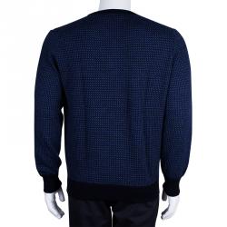 Pre Owned Ermenegildo Zegna Men's Navy Blue Sweater L