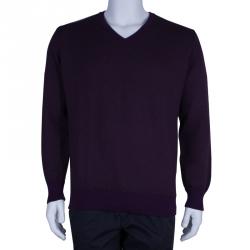 Pre Owned Ermenegildo Zegna Men's Purple Sweater L