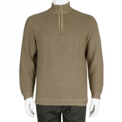 Pre Owned بلوفر ايرمنيجيلدو زينيا كشمير بيج للرجال XL