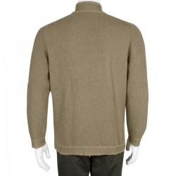 Pre Owned بلوفر ايرمنيجيلدو زينيا كشمير بيج للرجال XL