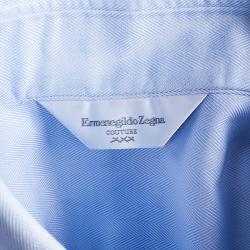 Pre Owned Ermenegildo Zegna Men's Blue Shirt L