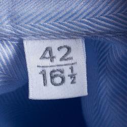 Pre Owned Ermenegildo Zegna Men's Blue Shirt L