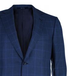 Pre Owned Ermenegildo Zegna Men's Blue Check Blazer M